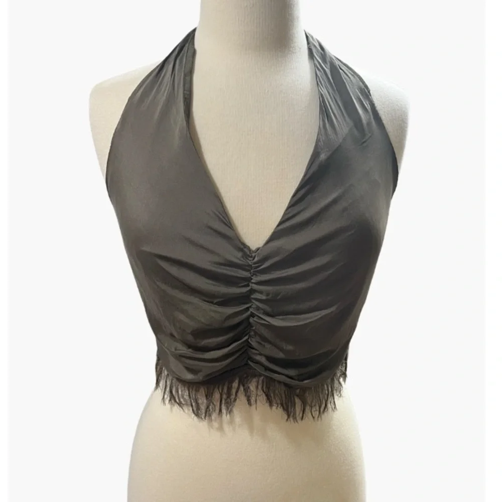 Zara Haulter fringe top NWT festival summer vacation resort Sz S/M